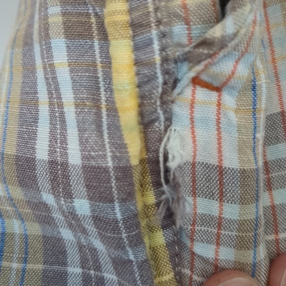 Final Price Tommy Bahama Shorts Mens 38 Chino Plaid Linen Blend Beach Preppy - Picture 3 of 13